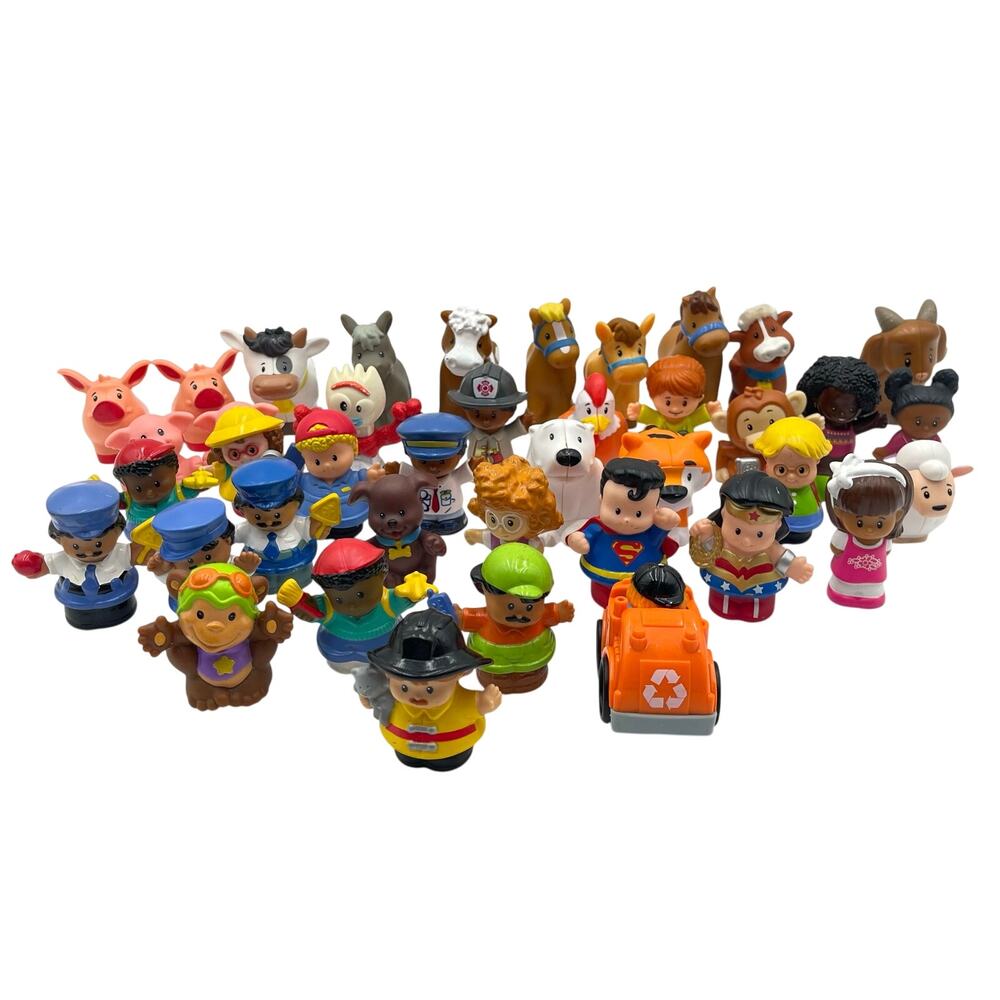 Lot of 40 Little People Fisher Price People Animals Junk Drawer Lot